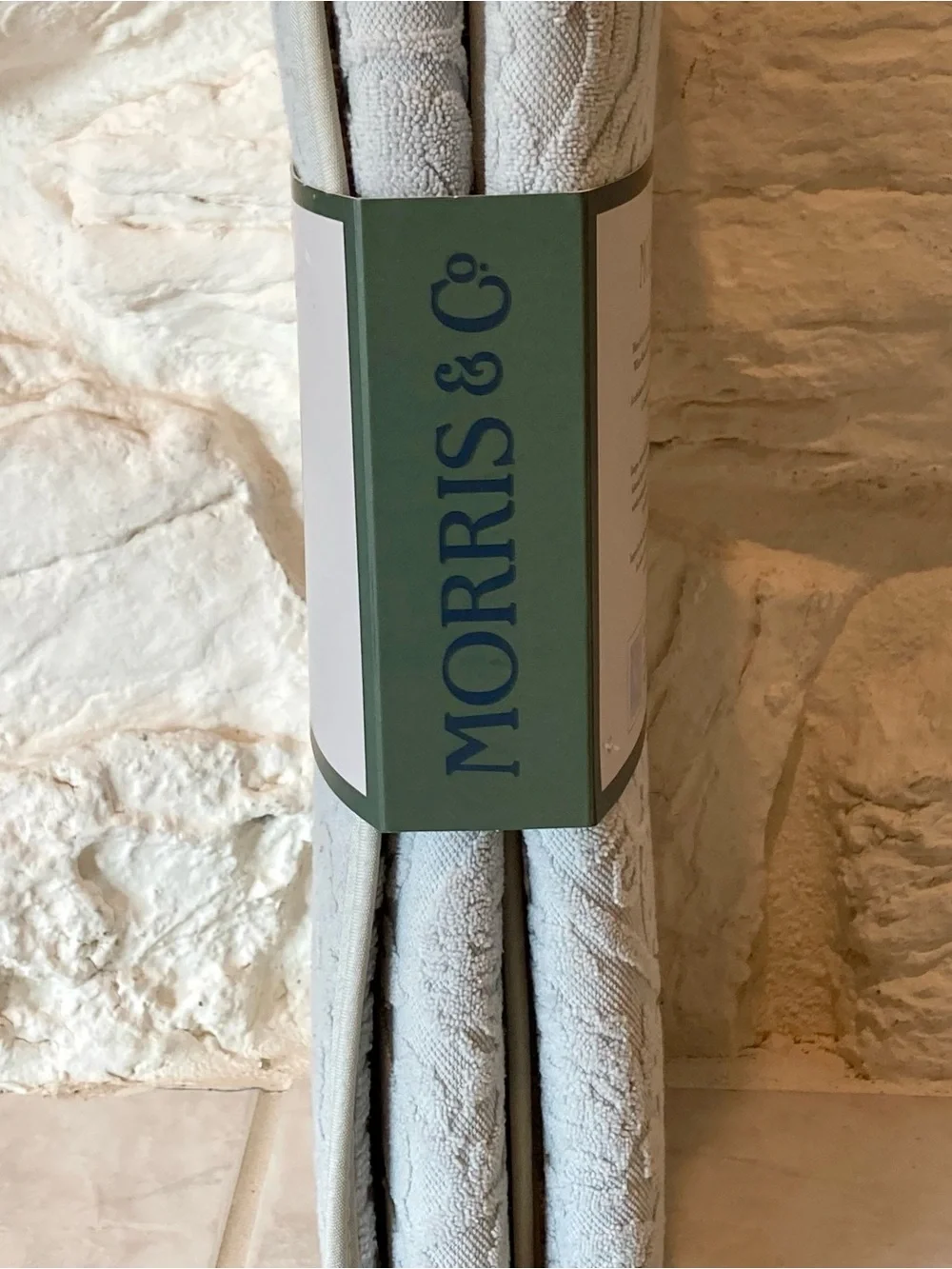 NWT Morris & Co. Dish Drying Mats - Light Gray Floral Set of 2